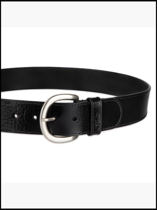 Round Cut Edge Logo Loop Jean Belt 1.5 Inch Leather main image 5